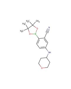 Astatech 5-((TETRAHYDRO-2H-PYRAN-4-YL)AMINO)-2-(4,4,5,5-TETRAMETHYL-1,3,2-DIOXABOROLAN-2-YL)BENZONITRILE; 1G; Purity 95%; MDL-MFCD32660998
